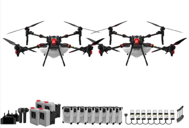 Kit dos drones XAG P150 Max en modo enjambre — Tecmundo distribuidor oficial XAG México